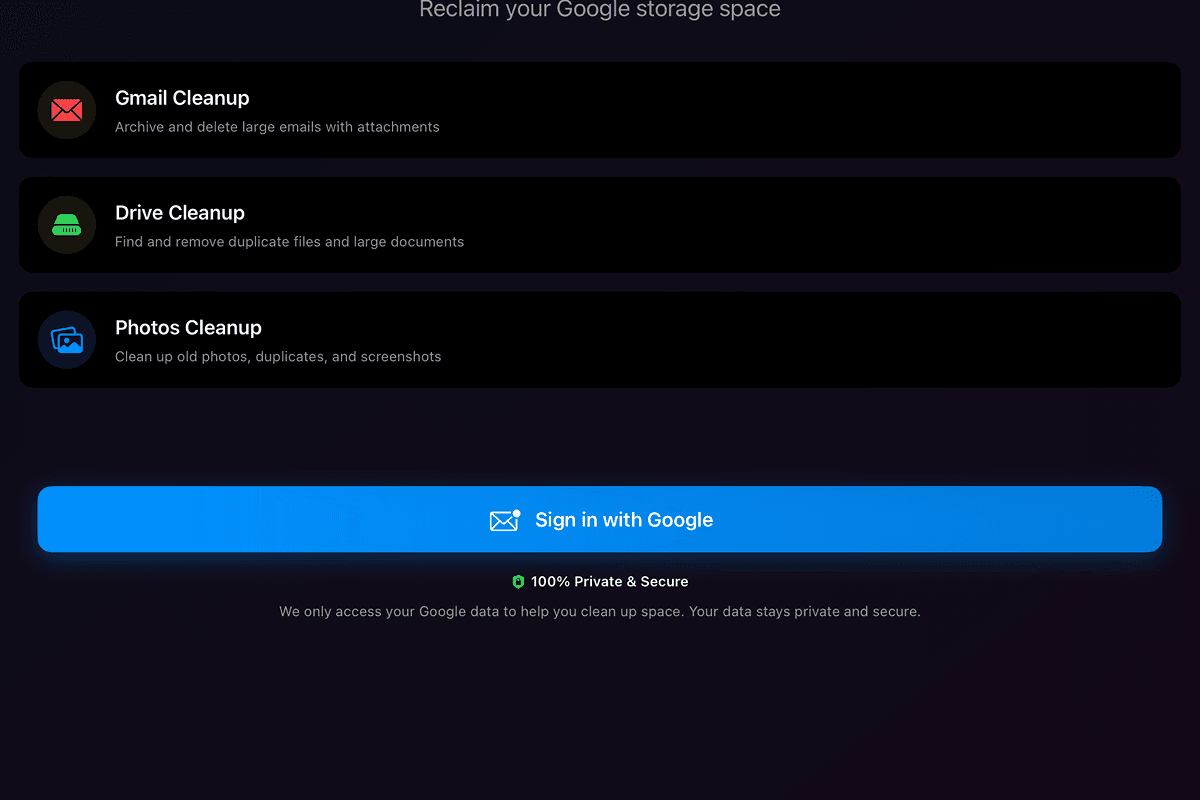 📲 Gmail Space Cleaner